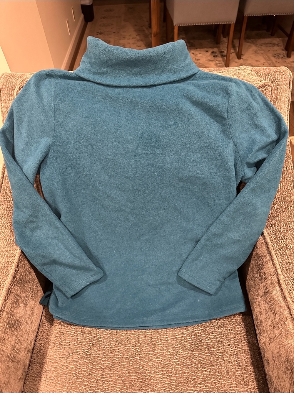 Talbots Teal Turtleneck Fleece Pullover